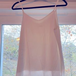 2 for 10 sz M silky camisoles, white and grey